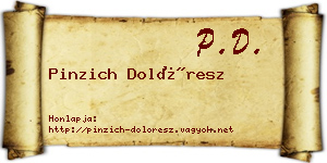 Pinzich Dolóresz névjegykártya